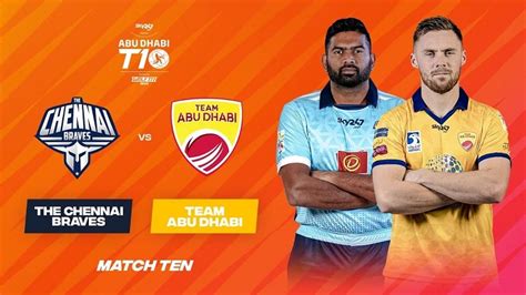 Team Abu Dhabi vs The Chennai Braves, 22nd Match .